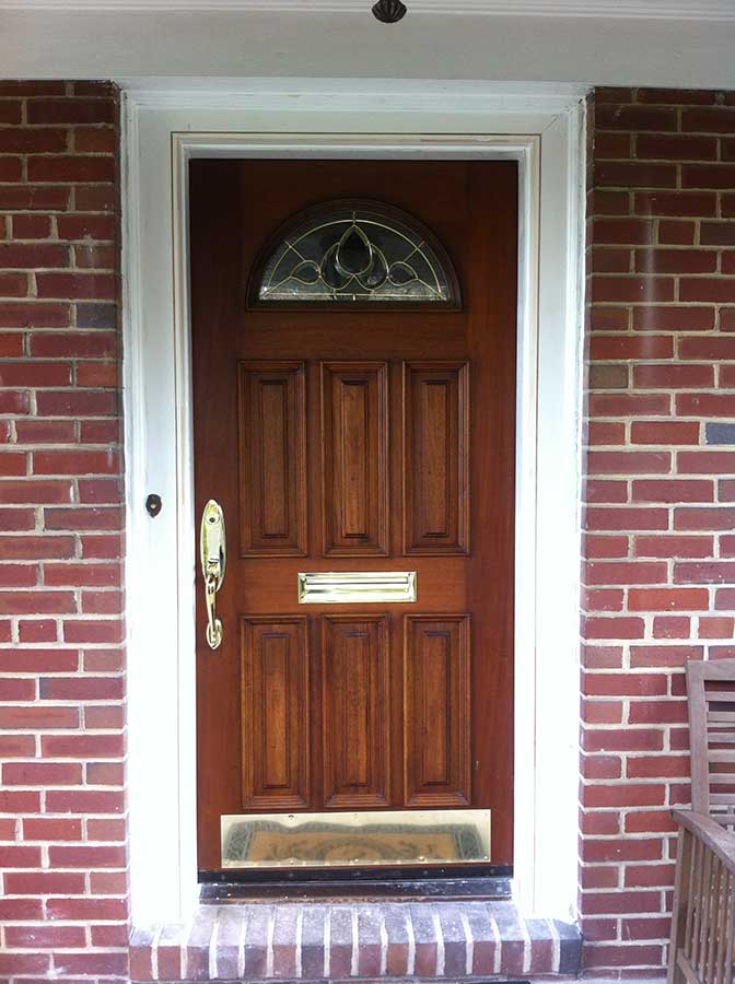 Solid Wood Door With Mail Slot